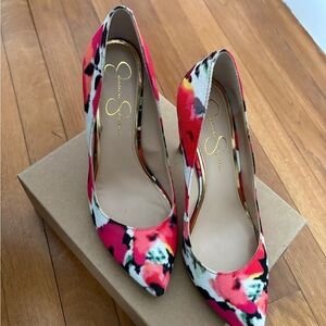 Jessica Simpson Vibrant Floral Heels